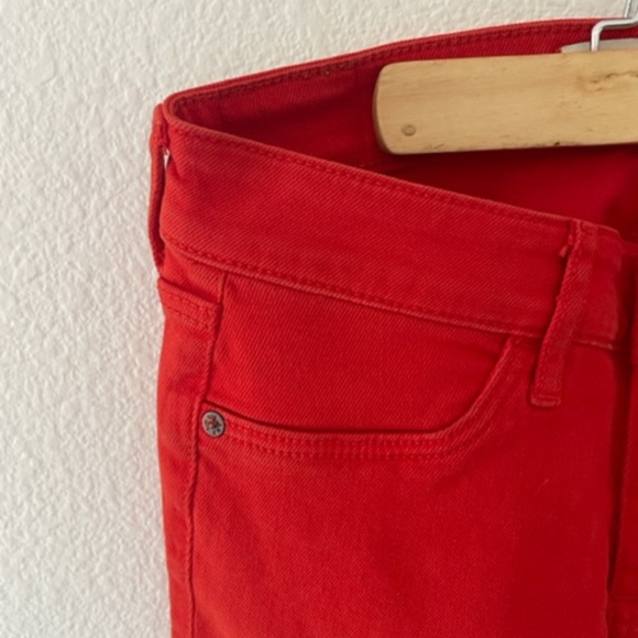 Abercrombie & Fitch | Y2K Vintage Neon Red/Orange Low-Rise Skinny Jeans, Size 0R - Picture 4 of 13